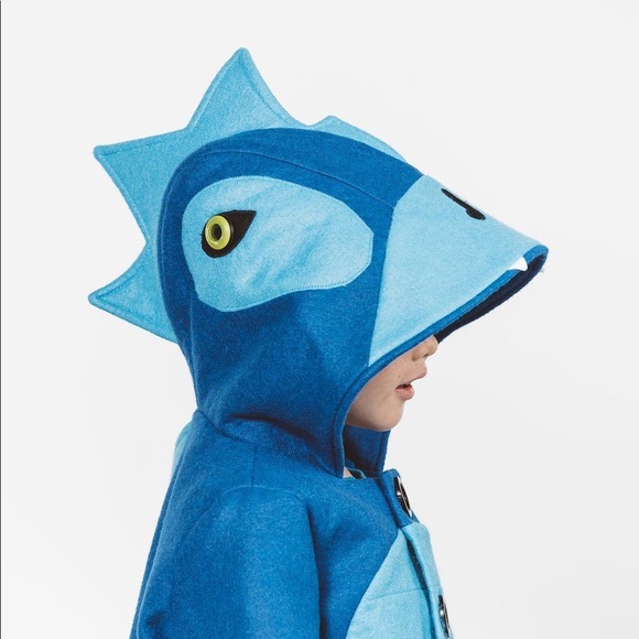 Little Goodall Blythe Blue Dinosaur Coat 4T - Picture 3 of 6